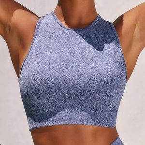 Bo + Tee Seamless High Neck Crop Top
